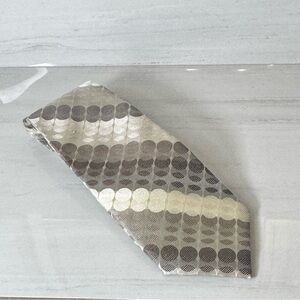 Stafford Gray Geometric Silk Tie Elegant Accessory